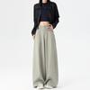 Women's High Waist Wide Leg Pants Solid Color Casual Loose Fit Trousers