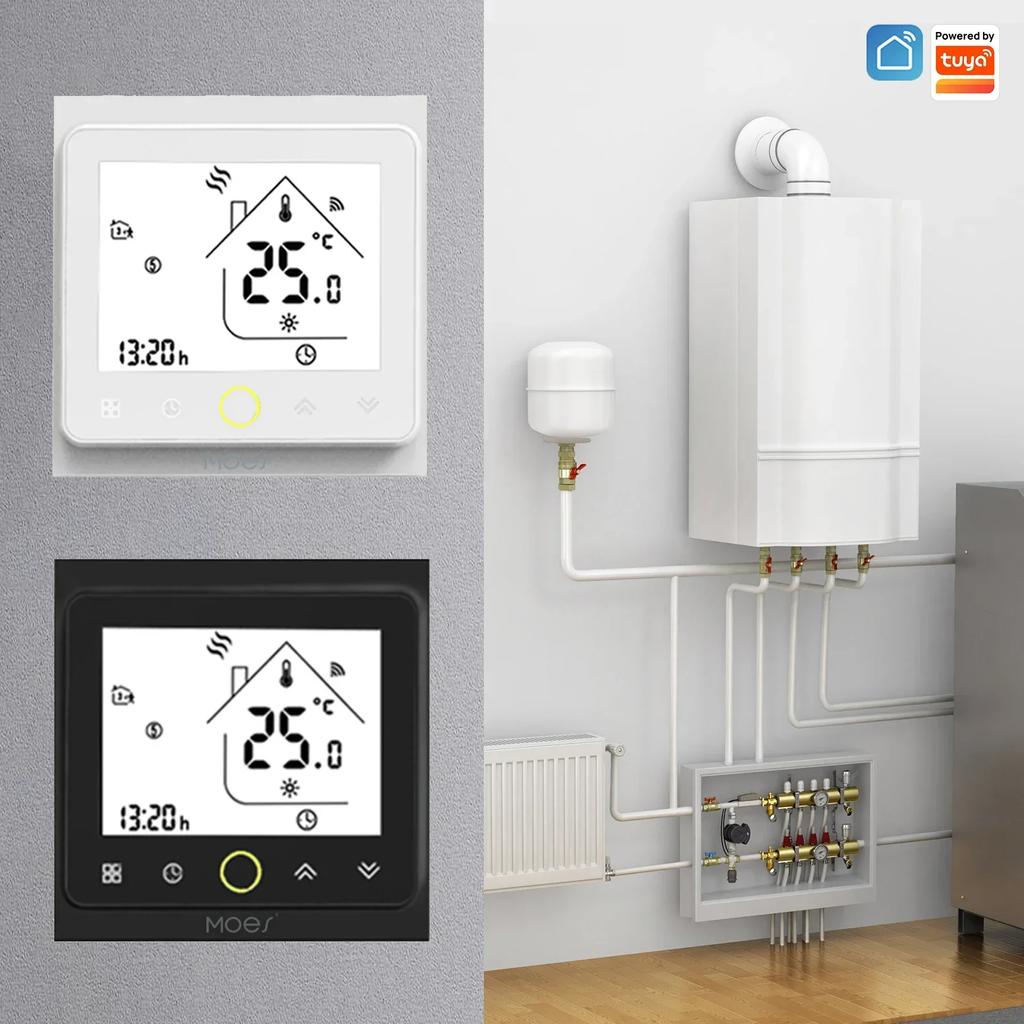 MOES WiFi Water/Electric Floor Heating Thermostat Gas Boiler Temperature Controller Smart Alexa Tuya Google Voice Zigbee Control