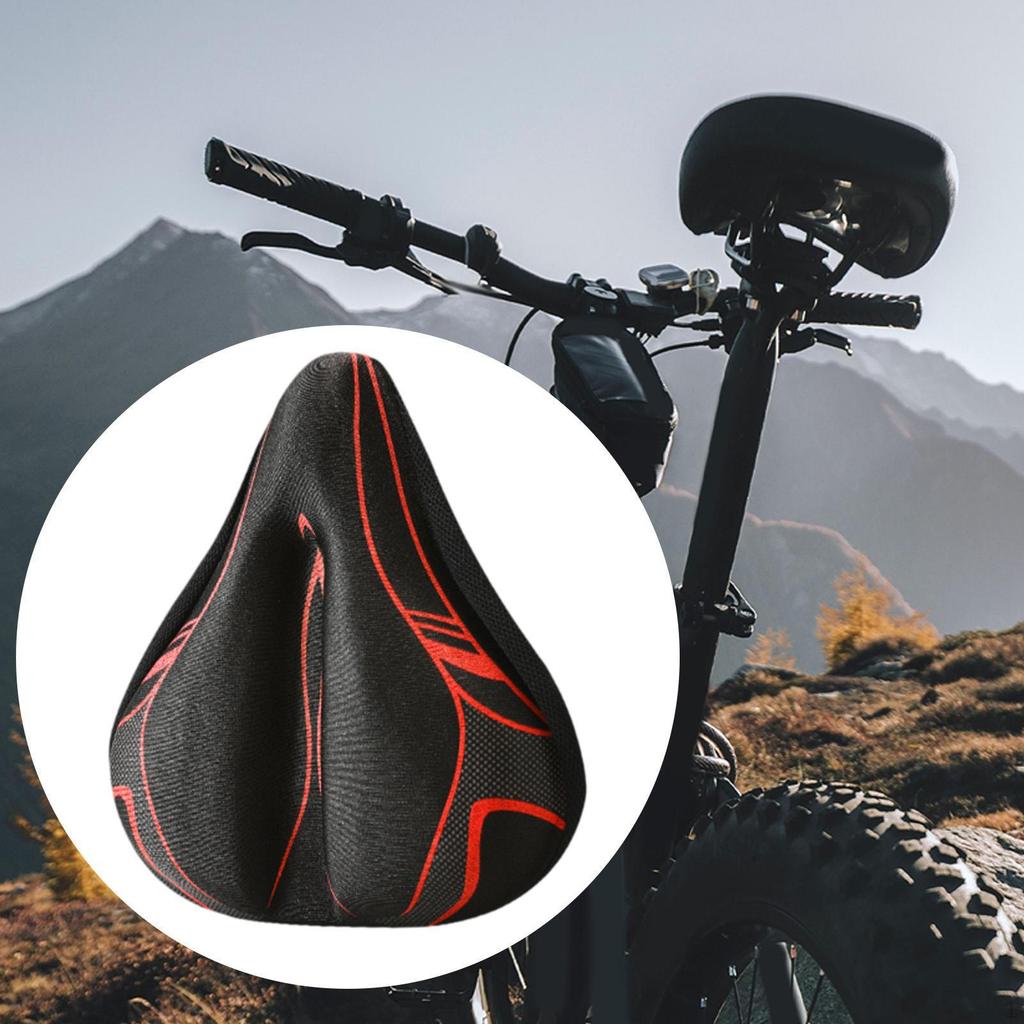 Bike Saddle Cushion Cover Breathable Wide for Mountain Road Bikes Exercise