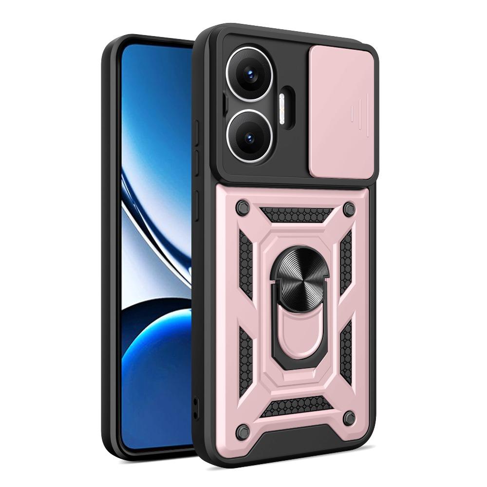 Capa For POCO F7 Case Armor Slide Camera Lens Protection Back Cover for Xiaomi POCO F7 Ring Stand Shockproof Funda