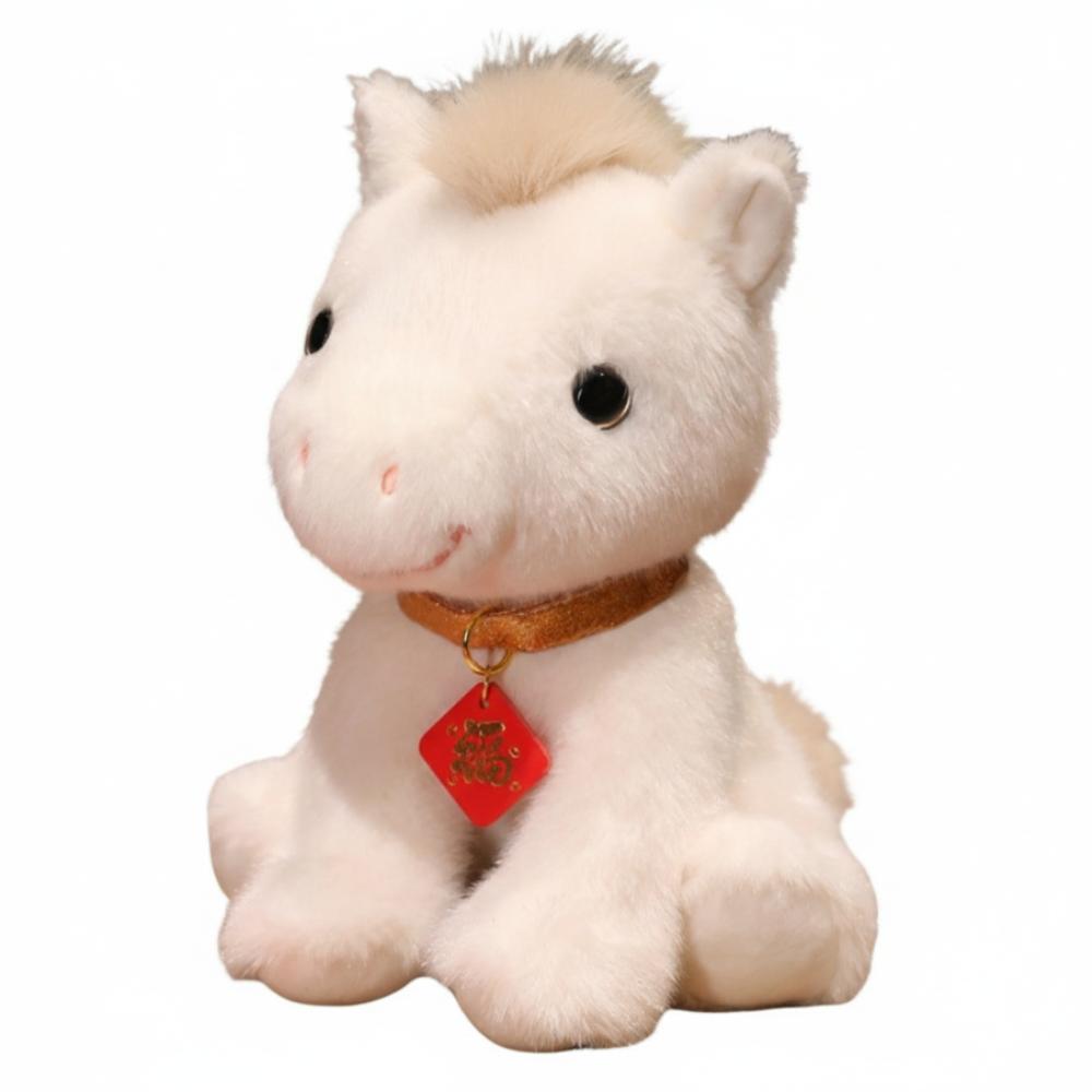 Good Luck Lucky Horse Plush Toys Cute Zodiac Pony Figurine 2026 Horse Plush Doll  Festive Decor