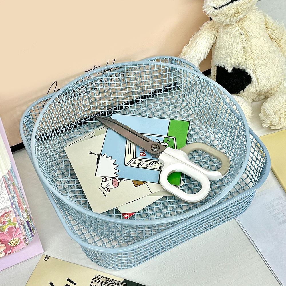 Make-Up Sortierhalter Foto-Karten Hülle Schreibtisch Kleinkram Organizer Schreibwaren Box Metall Aufbewahrungskorb Büro Heimbedarf
