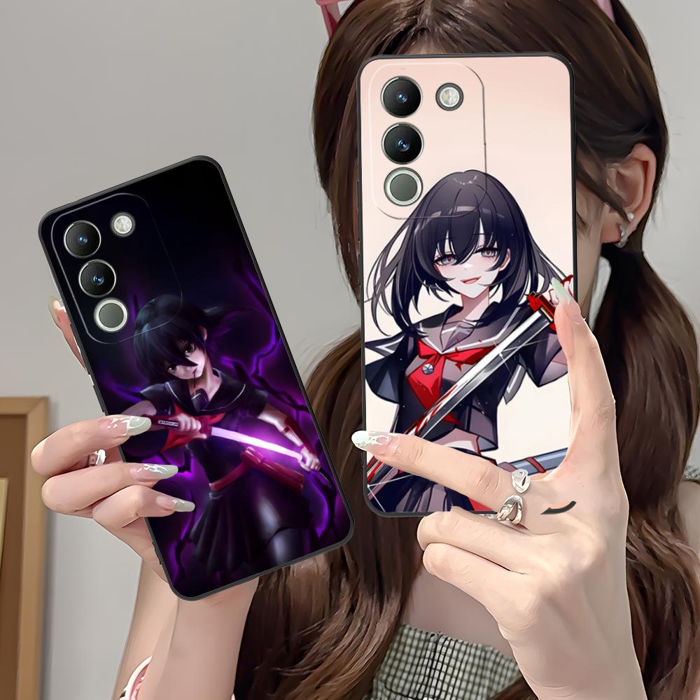 Akame Kurome Matte TPU Handyhülle für VIVO V60 V50 V40 V30 V29 V27 V25 V23 Pro Lite 5G Bunte Druckabdeckung