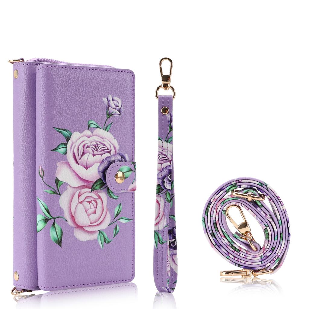 2 in 1 Abnehmbare Blumen-Geldbörse Kartenetui für iPhone 17 17Air 16 15 14 Plus 13 12 Pro Max Umhängeband Magsafe Ladehülle