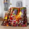 Frohe Weihnachten Serie Santa Decke Flanell Wärme Weiche Plüsch Sofa Bett Werfen