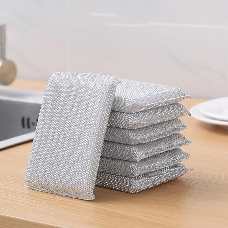 Ocelový drát Houba na mytí nádobí Oboustranná čisticí houba Nepřilnavá olejová kuchyňská utěrka na nádobí Opakovaně použitelný domácí čisticí nástroj