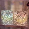 3D Mirror Night Light With Tulip Flower Sea Design, Diy Handmade Night Light Ornament, Small Gift 3D Tulip Diy Night Light