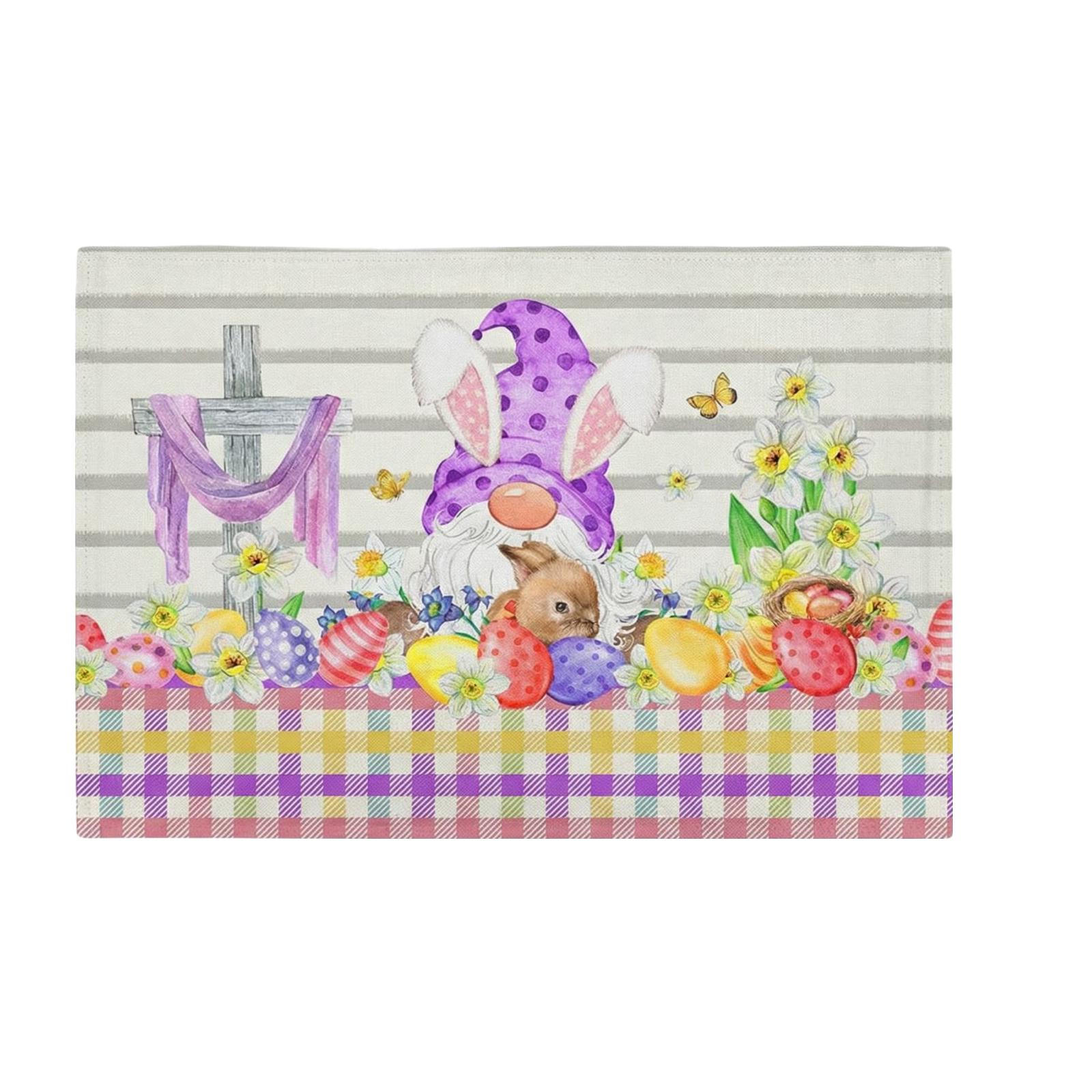 

Easter Bunny Placemat, Easter Egg Placemat, Easterplacemat, Easter Cross Placemat, Easter Spring Flower Placemat One Size