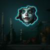 Noctilucent Horror Halloween Girl Face Pattern Home Walls Decoration Stickers