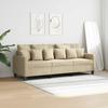 Vidaxl 3-Seater Sofa, Cream, 180 Cm, Upholstered In Fabric