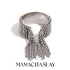 MamacitaSlay 316L Stainless Steel Chain Tassel Ring Bracelet Adjustable 18K PVD Plated Waterproof Jewelry For Women's Charm Gift