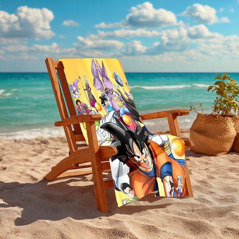 1pc Dragon Ball2 Beach Towel, Comfortable and Thick, and Swimming/Bath/Picnic/Camping Towel, Suitable for Seaside Beaches