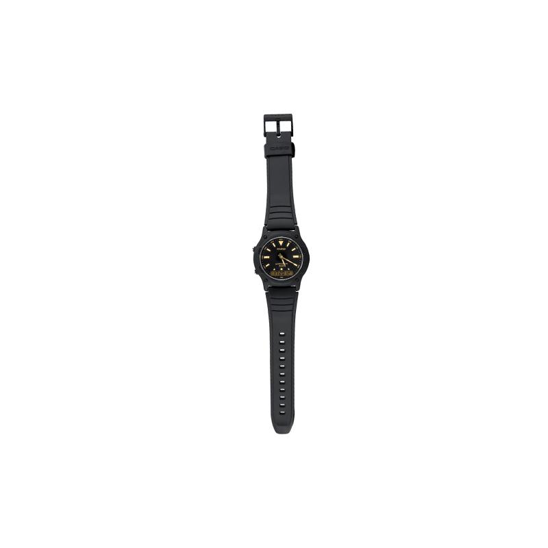 Casio YOUTH series - disc dual display, trendy retro and simple, classic pointer dual display, multi-functional sports waterproof, quartz AW-49HE-1A