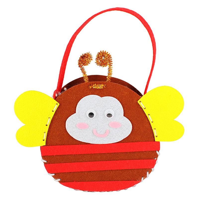 

6 шт. Нетканый материал Сделай сам Шитье Сумка Детское ремесло Игрушка Мультяшное животное Цветок Бабочка Ручная работа Швейная сумка Обучающие игрушки A10