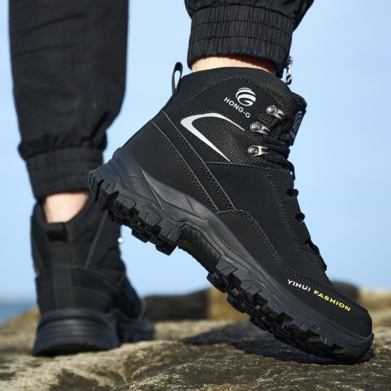 Men's Safety Boots Work Steel Toe Shoes Anti-smash Puncture-Proof Protective Shoes Indestructible Boots Outdoor Waterproof Boots