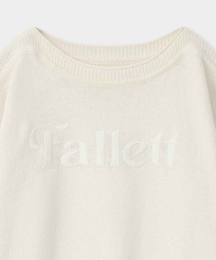 FALLETT Story Logo Embroidered Knit Cream