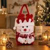 Christmas Gift Bags with Design, Linen Candy Bags with Santa Hat for Holiday Decor and Party Favors