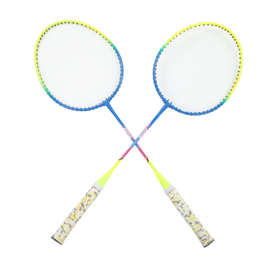 K2058 Badminton Racket Iron Alloy Lightweight Sturdy Badminton Racquet Set for Indoor Outdoor Backyards Gym