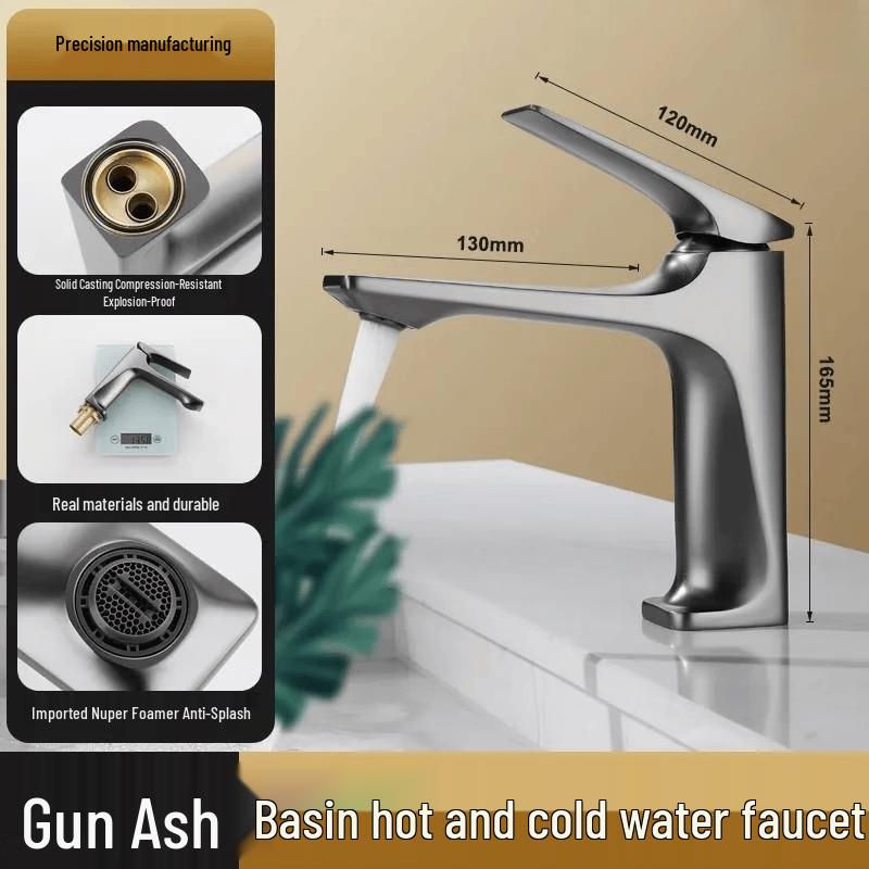 

Hunton Gunmetal Grey Basin Faucet