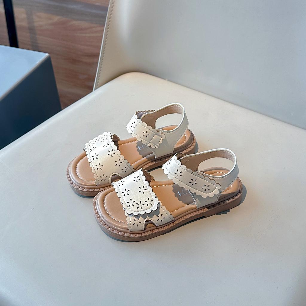 Summer new style girls' sandals, Korean-style hollow-out sandals for little girls, soft sole princess shoes for babies, beach shoes