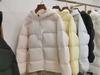 New autumn and winter white duck down jacket women's short hooded loose bread jacket winter thickened warm jacket