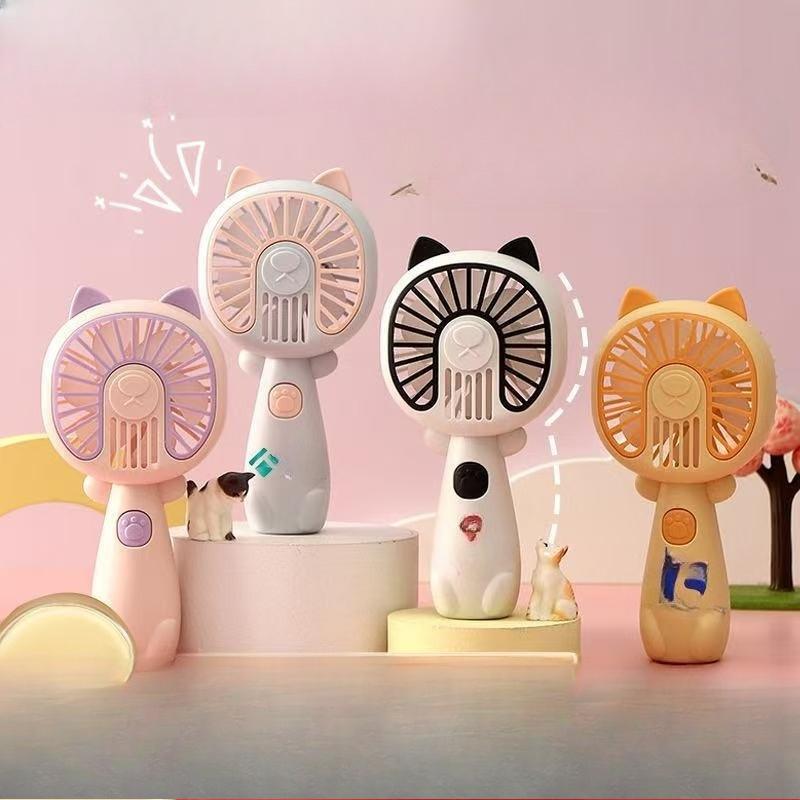 New Cartoon Mini Fan - Summer Outdoor Portable USB Charging Fan - Student Dormitory Desktop Fan