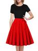 Round Neck Short-Sleeve Printed Dress