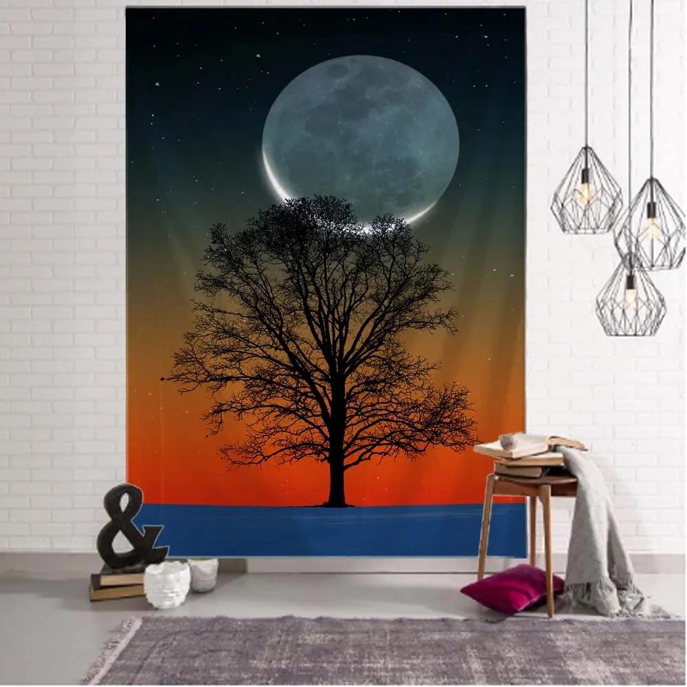Fantasy Scenery Sunset Starry Sky Tapestry Office Living Room Tapestry Home Wall Decoration Tapestry