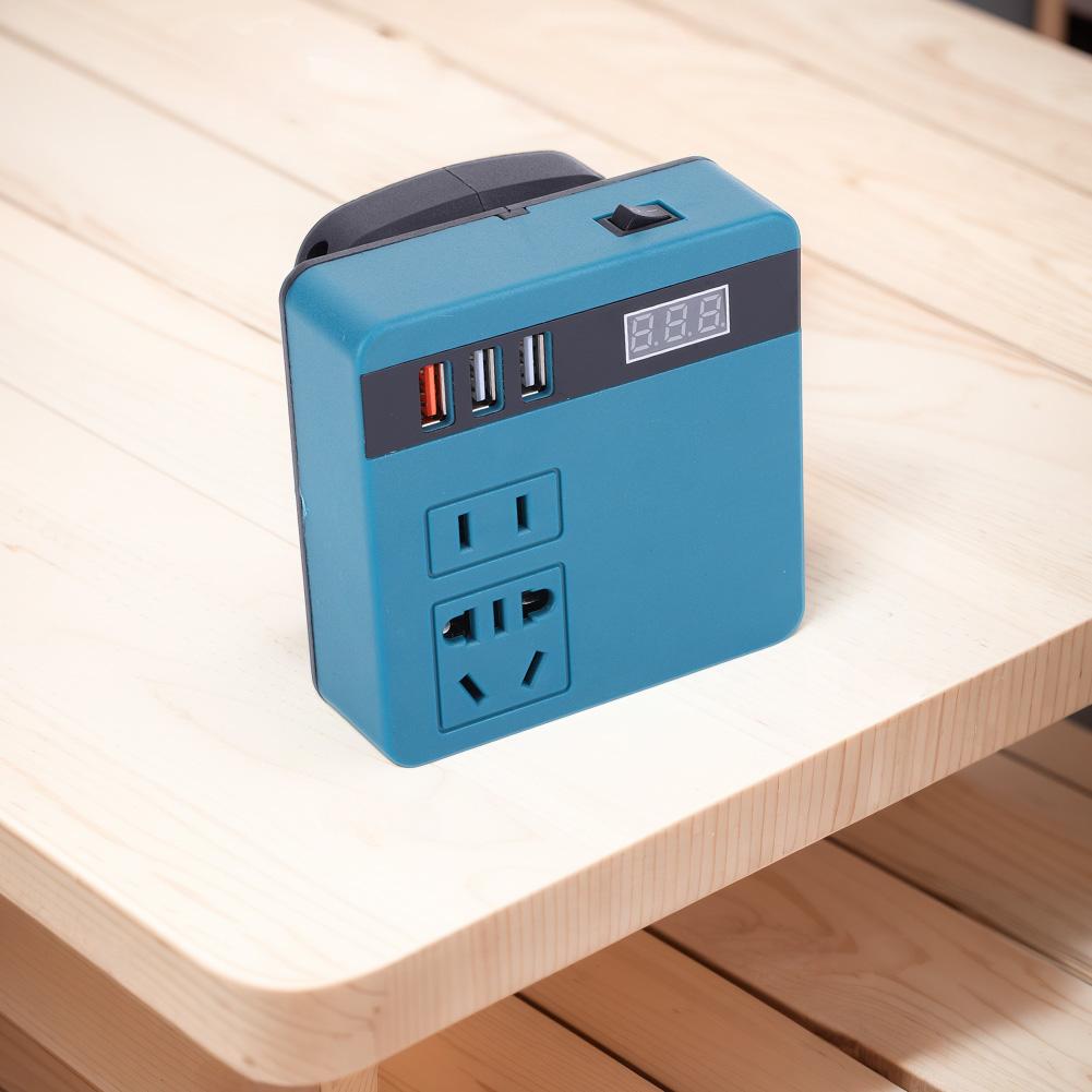 120W DC To AC Inverter Power Inverter Intelligent Multiple Protection Inverter DC 18V-21V To AC 220V for DeWalt/Makita/Milwaukee