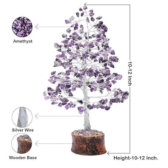 Crocon Drahokamový Strom Peněz Feng Shui Bonsaj pro Štěstí Generátor Energie Reiki Léčení Vyvažování Čakrových Kamenů