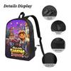 Set di 3Zaini Subway Surfers per Scuola per Ragazzo Ragazza Astucci Set Zaino con Portapranzo Per Studenti Scolastici Daypack