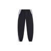 Li-Ning Sports Trend Series Windproof Water-Repellent Loose Fit Drawstring Fashion Knit Joggers Men Joggers Black AYKU033-3