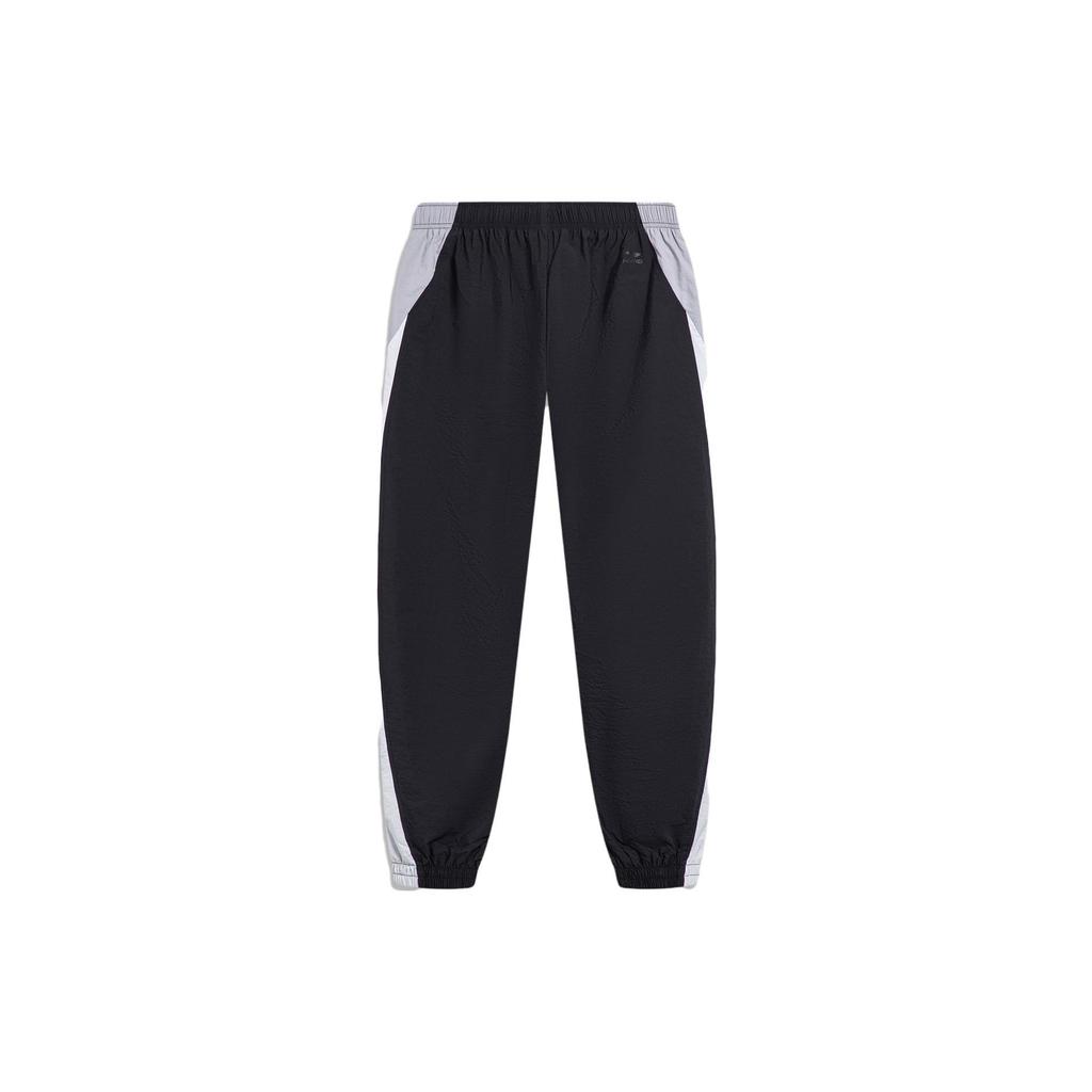 Li-Ning Sports Trend Series Windproof Water-Repellent Loose Fit Drawstring Fashion Knit Joggers Men Joggers Black AYKU033-3