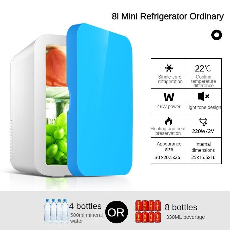 

40 Вт 8 л большой емкости автомобильный холодильник мини портативный морозильник для хранения косметики холодный и горячий двухцелевой холодильник 20,5 * 26 * 30 см синий