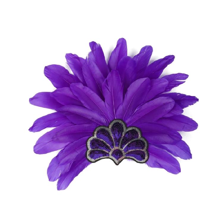 Feather Headbands Sequins Mardi Gras Headwear for Girls Masquerade Accessories