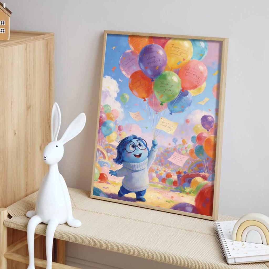 Disney 5D Diamond Painting Kit Sadness Joyful Balloons Home Decor, Perfect Holiday Gift