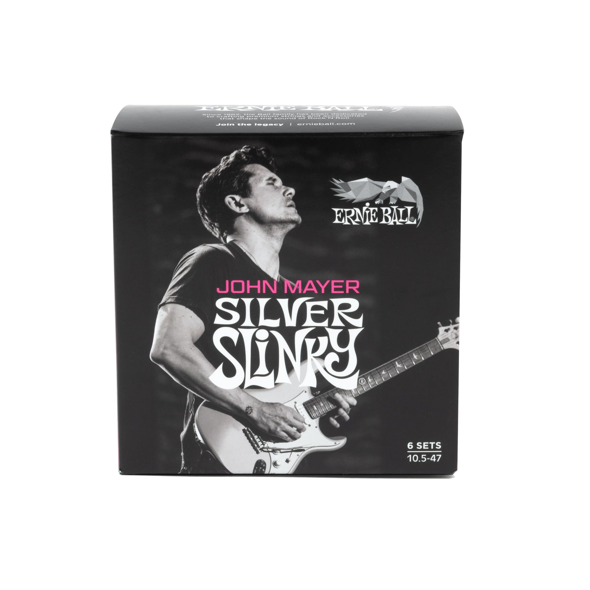 

ERNIE BALL Ernie Ball струны для электрогитары SILVER SLINKY 3817 Silver Slinky Mayer Signature 6Set Pack (10.5-47)/Джон