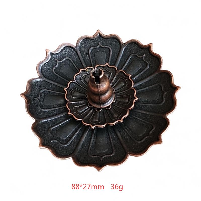 Lotus Alloy Multi-Hole Incense Holder and Burner for Aromatherapy