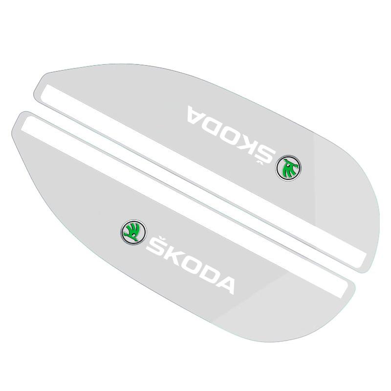 

2025 Hot 2Pcs Car Rearview Mirror Rain Eyebrow Visor Covers For Skoda Octavia Superb Rapid Kodiaq Karoq Fabia Kamiq Enyaq VRS Ye