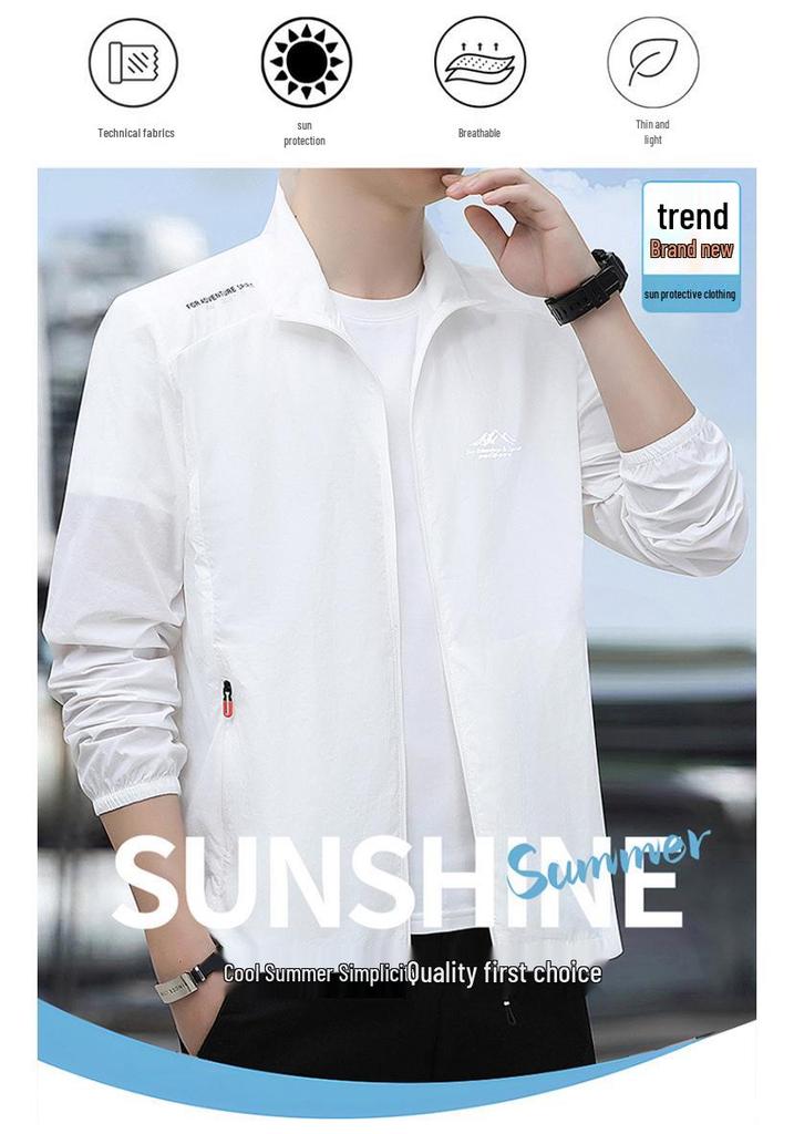 Men's Summer Quick-Dry Ice Silk Sun Protection Jacket - Lightweight & Loose Outdoor Wear