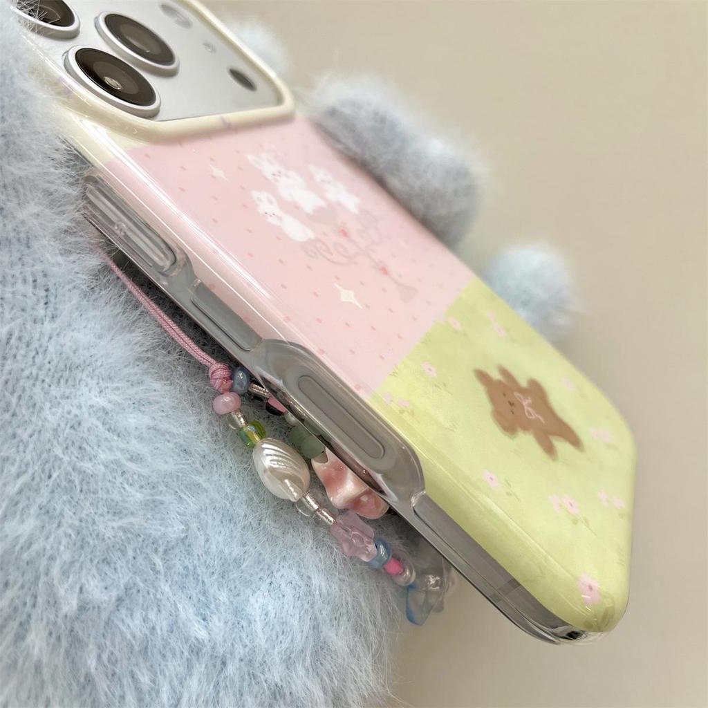 Patchwork Bear iPhone 14/13/12 Compatible PRO/MAX Case, Anti-Fall