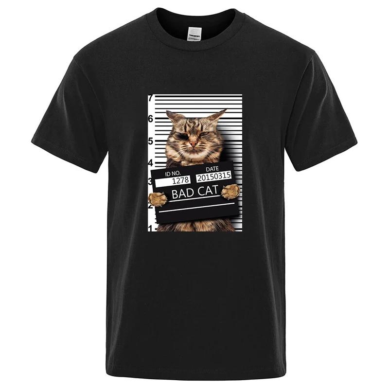 

Summer Women T-shirt Funny Criminal Cat Pattern Printed Casual Cool O-neck T Shirt Women Tees Tops Graphic T Shirts Y2K Top ... S разноцветный