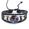 Bracciale Coppia Corda Mano 12 Costellazioni Multistrato Intrecciato Luminoso Gioiello, Unisex, San Valentino, Regalo di Compleanno