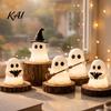 Holiday Party Table Display Halloween Luminous Mini Ghost Figurines, Glow in The Dark Cute Small Home Decor Miniature Statue for Micro Landscape,