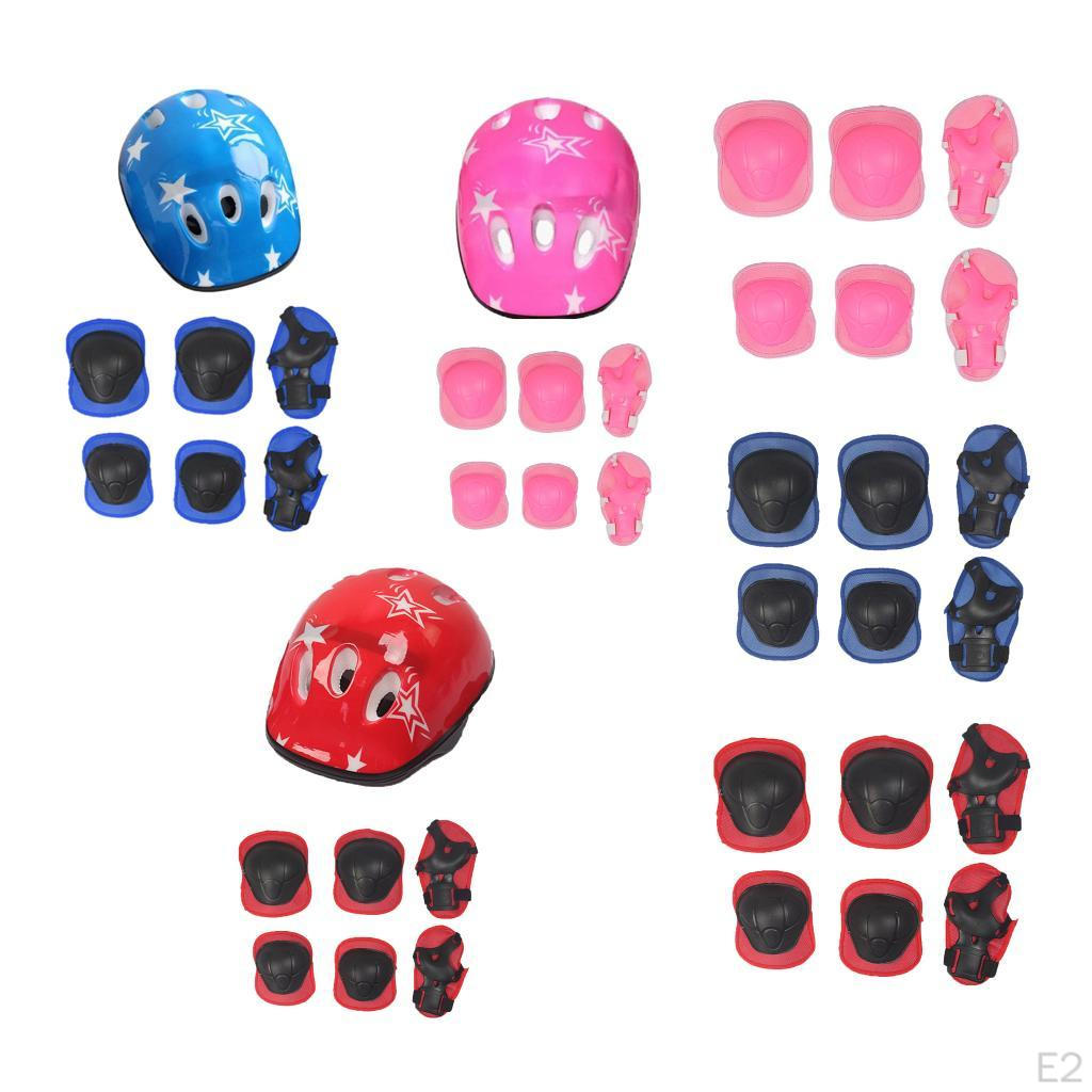 6/7 Pcs Elbow Wrist Knee Pads Sport Safety Protective Equipment