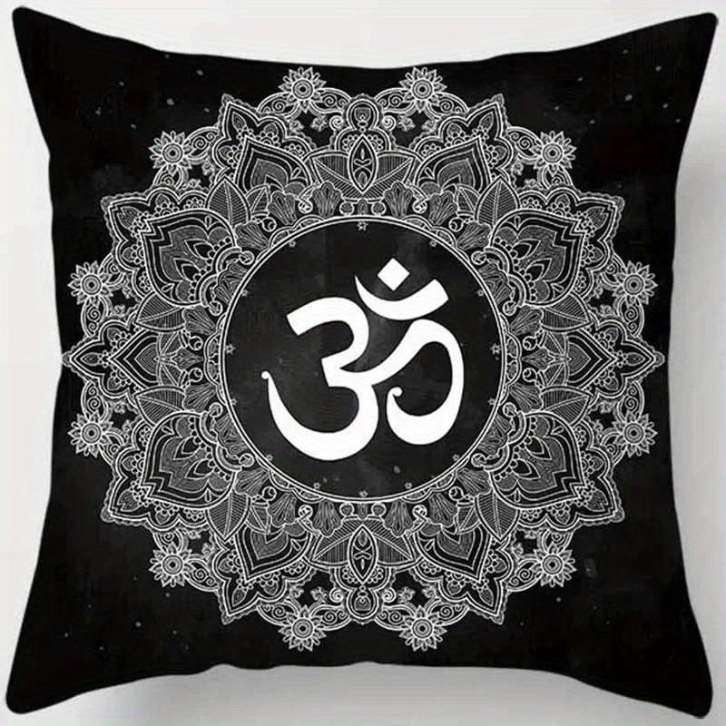 Moon Sun  Mystical Mandala Pattern Pillows Pattern Cushion Cover Suitable For Sofa Bedroom Car Pillow Cover