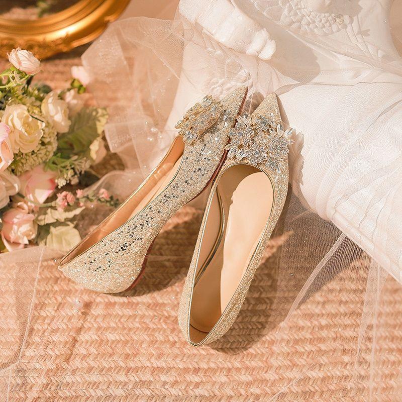 Premium comfortable versatile flat-soled single shoes women's 2025 spring and summer new French pointed women's single shoes without tiring feet