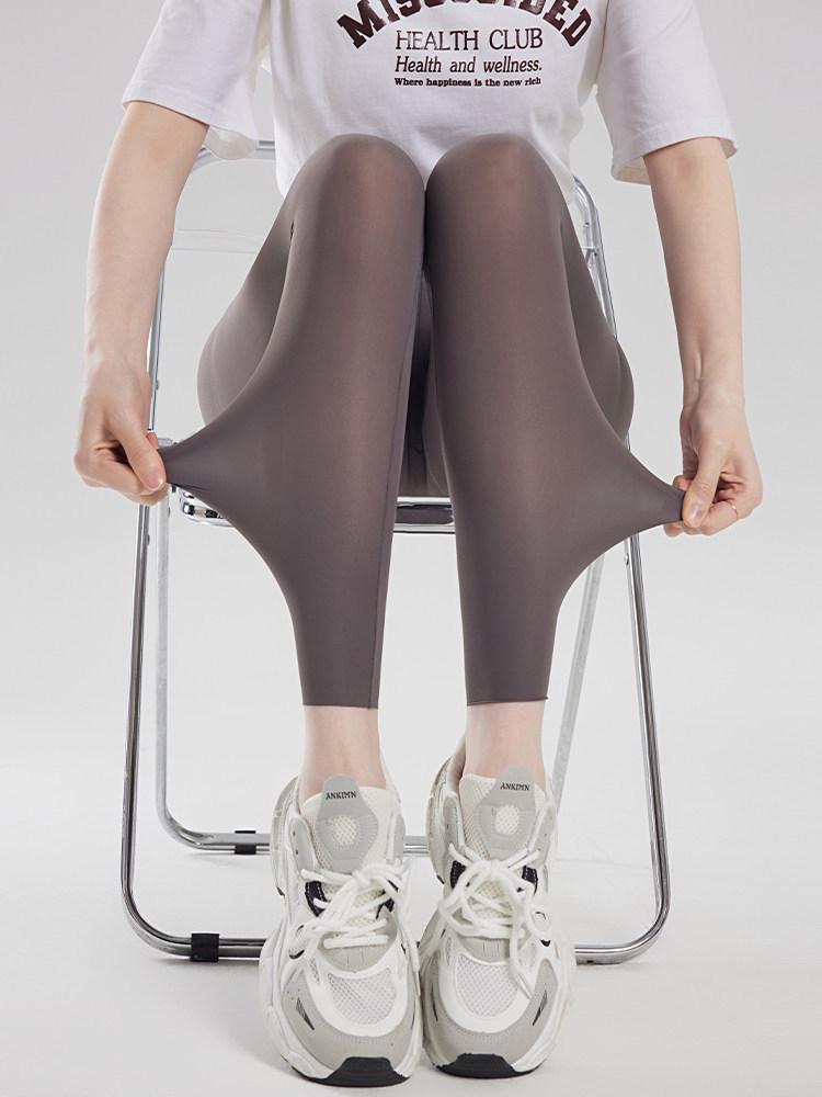 

Women s Ultra-Thin, High-Waist, Plus-Size Ice Silk Leggings for Summer and Yoga, New Tight-Fitting Alternative to Shark Pants M