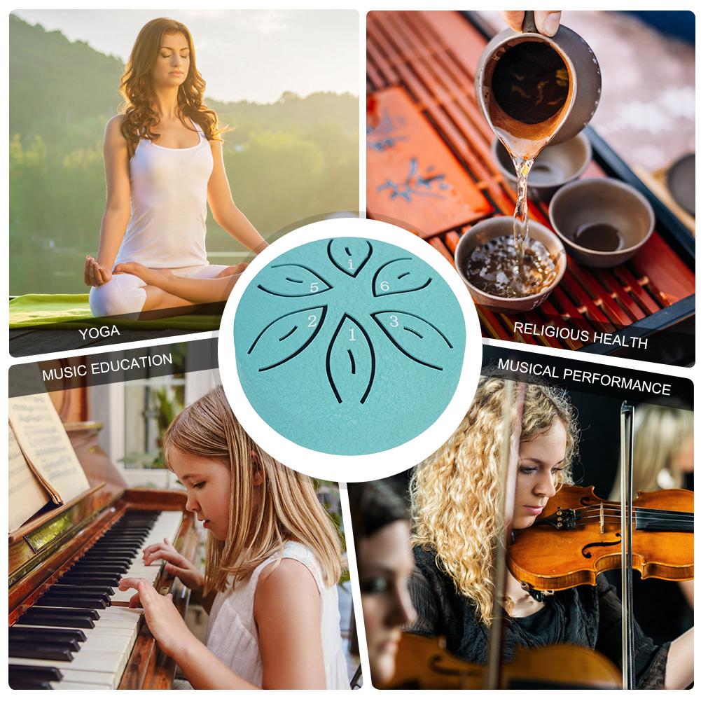 3-calowy 6-nutowy bęben deszczowy do zewnętrznego miniaturowego bębna Handpan Instrumenty muzyczne perkusyjne do medytacji jogi Niepowtarzalny prezent