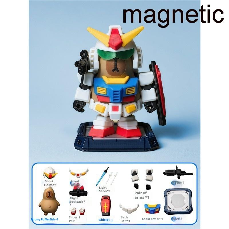 1 Set Anime Game Capibala Figure Model Creative Magnetic Capybara Statue Ornaments 3D Printing Sculpture Gifts For Kids